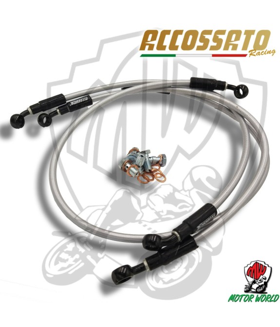KIT TUBI GRIGI FRENO TRECCIA DIRETTI ACCOSSATO RACC NERO KAWASAKI Z 750 2006