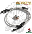 KIT TUBI GRIGI FRENO TRECCIA DIRETTI ACCOSSATO RACC NERO KAWASAKI Z 750 2006