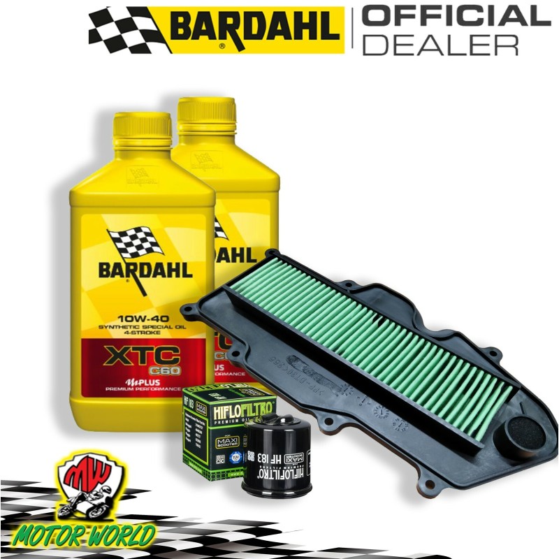 KIT TAGLIANDO OLIO BARDAHL XTC + FILTRO ARIA OLIO PIAGGIO VESPA GTS 150 4T ABS