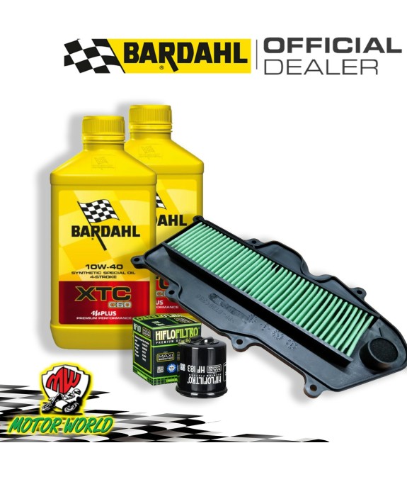 KIT TAGLIANDO OLIO BARDAHL XTC + FILTRO ARIA OLIO PIAGGIO VESPA GTS 150 4T ABS