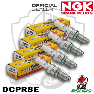 KIT 4 CANDELE SPARK PLUG NGK DCPR8E MASERATI Shamal I Turbo 32 V 1994 1995 1996