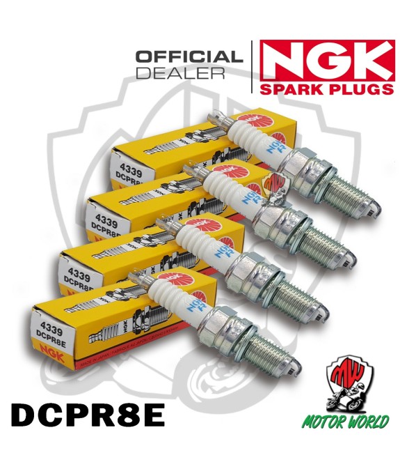 KIT 4 CANDELE SPARK PLUG NGK DCPR8E MASERATI Shamal I Turbo 32 V 1994 1995 1996