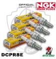 KIT 4 CANDELE SPARK PLUG NGK DCPR8E MASERATI Shamal I Turbo 32 V 1994 1995 1996