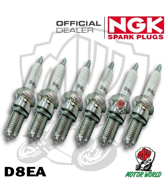 KIT 6 CANDELE SPARK PLUG NGK D8EA BENELLI Sei 900 VT