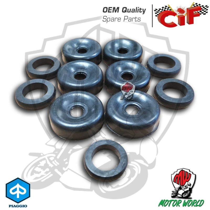 SERIE GOMMINI CILIDRETTO FRENO ANTERIORE/POSTERIORE PER PIAGGIO APE TM P 602/703