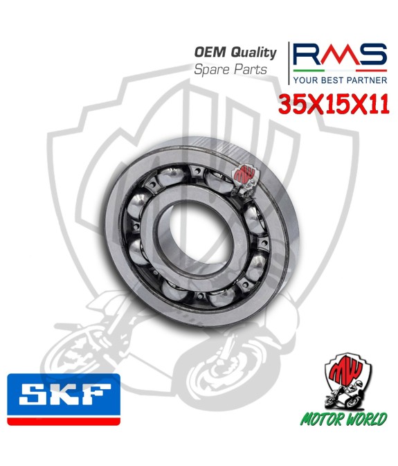 CUSCINETTO COMPLETO ORIGINALE SKF 6202 35x15x11  PIAGGIO APE MP P501-P601 220 