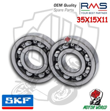 KIT 2 CUSCINETTI DI BANCO MOTORE SKF PER PIAGGIO VELOFAX 50 1996 1997 1998 1999
