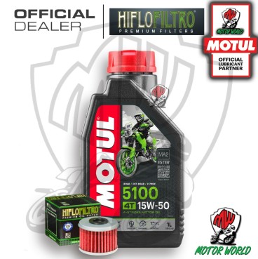 KIT TAGLIANDO 1 LT OLIO MOTUL 5100 15W50 FILTRO Honda CRF 450 XRL 2015 2016