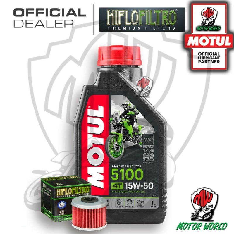 KIT TAGLIANDO 1 LT OLIO MOTUL 5100 15W50 FILTRO Honda CRF 450 XRL 2015 2016