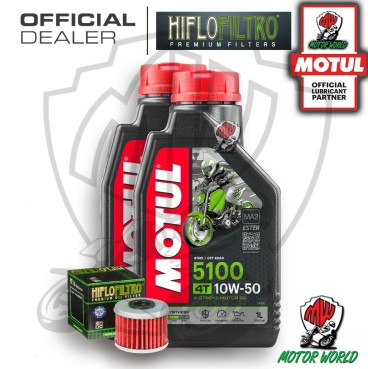 KIT TAGLIANDO 2 LT OLIO MOTUL 5100 10W50 FILTRO