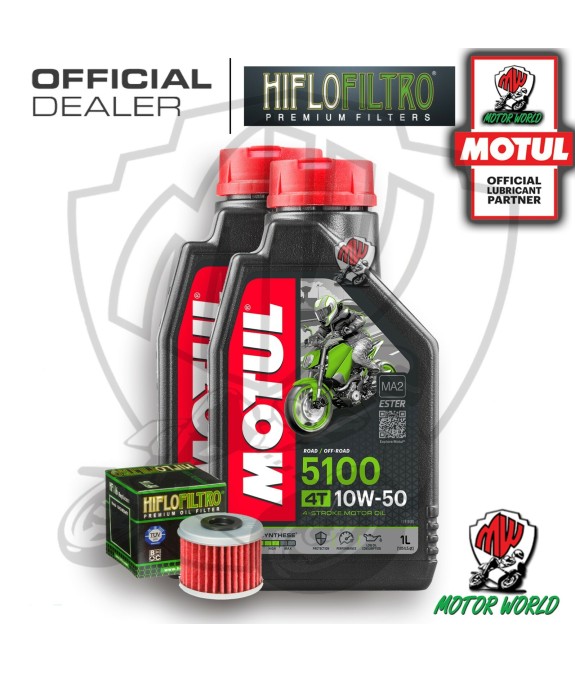 KIT TAGLIANDO 2 LT OLIO MOTUL 5100 10W50 FILTRO