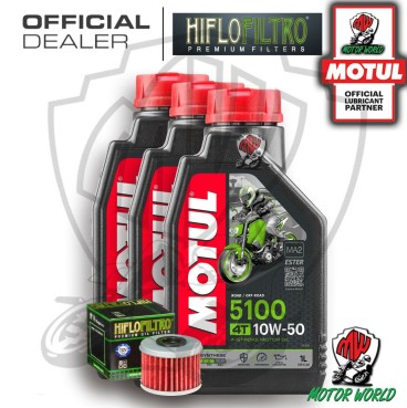 KIT TAGLIANDO 3 LITRI OLIO MOTUL 5100 10W50 FILTRO