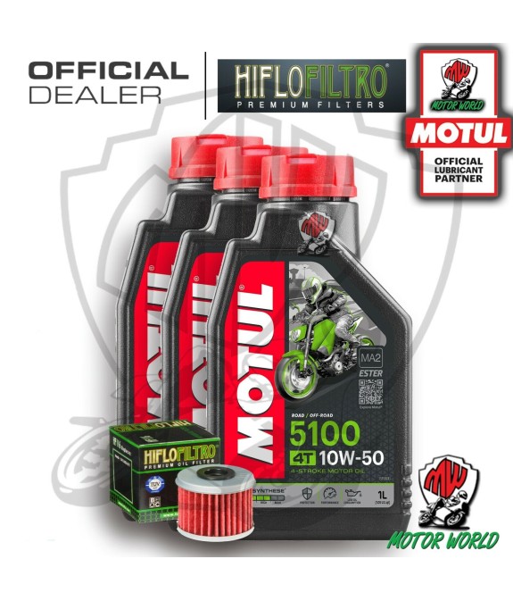 KIT TAGLIANDO 3 LITRI OLIO MOTUL 5100 10W50 FILTRO