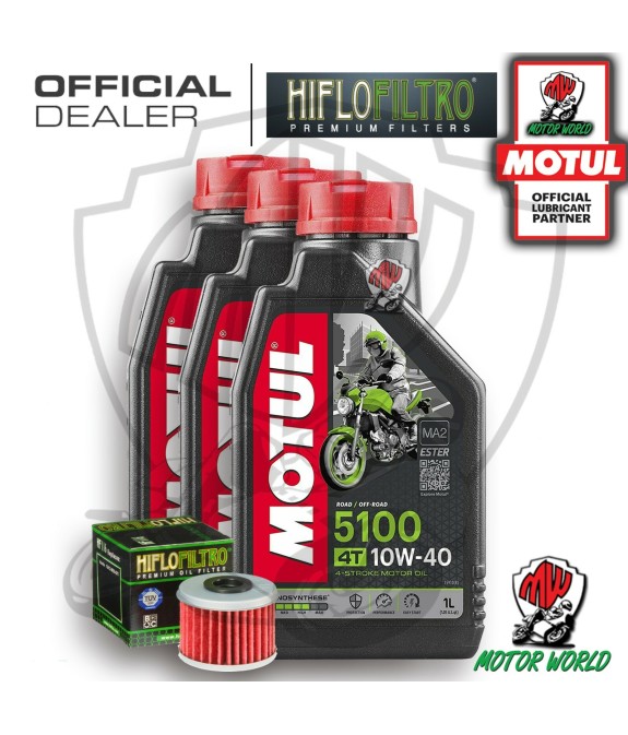 KIT TAGLIANDO 3 LT OLIO MOTUL 5100 10W40 FILTRO Polaris 325 Ranger ETX 2016