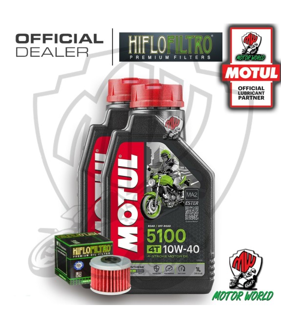 KIT TAGLIANDO 2 LT OLIO MOTUL 5100 10W40 FILTRO HM 250 CRE-F R 4T 2004