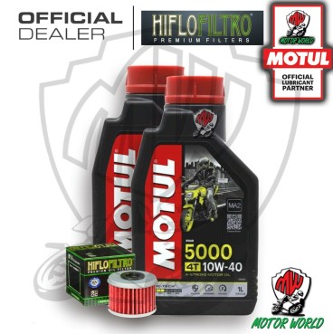 KIT TAGLIANDO 2 LT OLIO MOTUL 5000 10W40 FILTRO