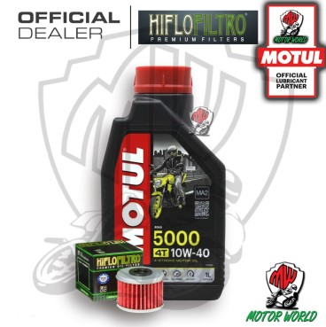 KIT TAGLIANDO 1 LT OLIO MOTUL 5000 10W40 FILTRO