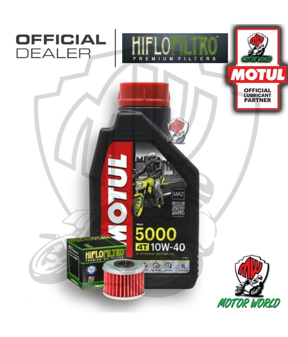 KIT TAGLIANDO 1 LT OLIO MOTUL 5000 10W40 FILTRO