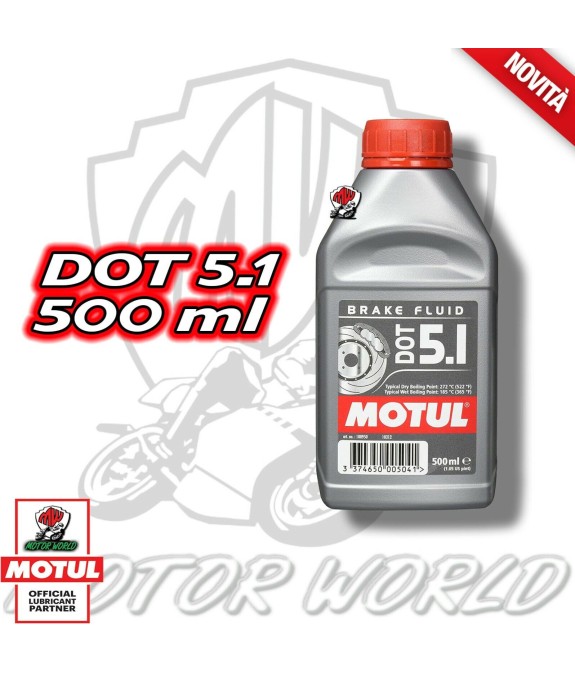 Motul DOT 5.1 Olio Liquido freni Auto moto ABS 0.5lt 100% Sintetico Brake Fluid