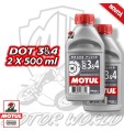 LIQUIDO IDRAULICO OLIO FRENI SINTETICO BRAKE FLUID MOTUL DOT 3-4 AUTO 2 x 500ml