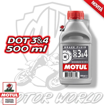 [MOTUL] DOT 3 & 4 BRAKE FLUID - OLIO SINTETICO 100% PER FRENI MOTO/AUTO / 500ml