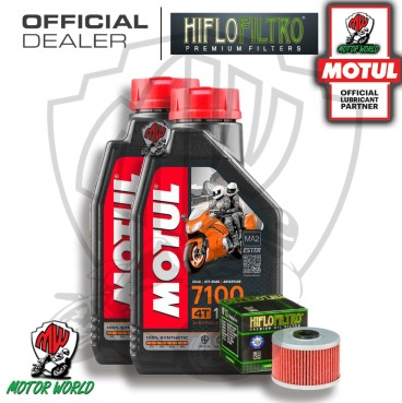 TAGLIANDO 2 LITRI MOTUL 7100 10W40 FILTRO HIFLO Polaris 500 Predator 2005