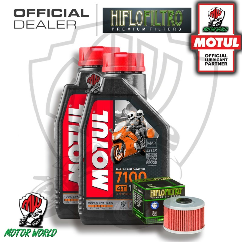 TAGLIANDO 2 LITRI MOTUL 7100 10W40 FILTRO HIFLO Polaris 500 Predator 2005