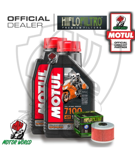 TAGLIANDO 2 LITRI MOTUL 7100 10W40 FILTRO HIFLO Polaris 500 Predator 2005