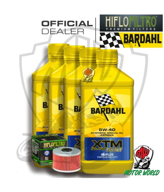 KIT TAGLIANDO 4 LITRI OLIO BARDAHL XTM 5W40 FILTRO HIFLO ADLY 300 Crossover