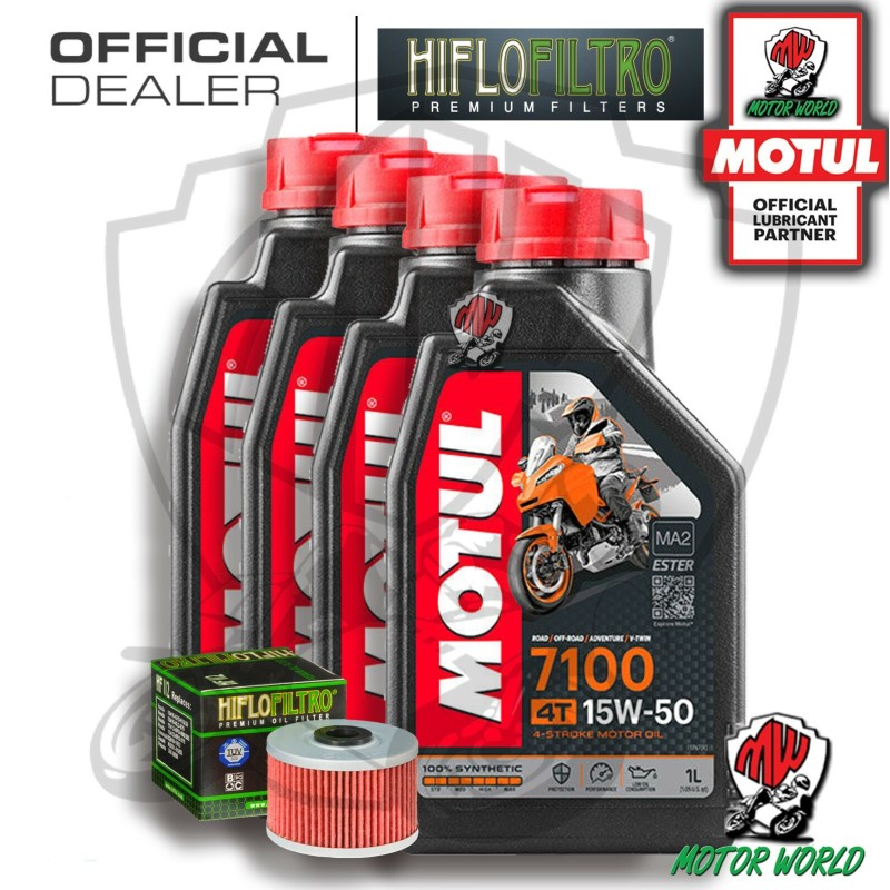 KIT TAGLIANDO 4 LITRI OLIO MOTUL 7100 15W50 FILTRO HIFLO ADLY 300 Crossover