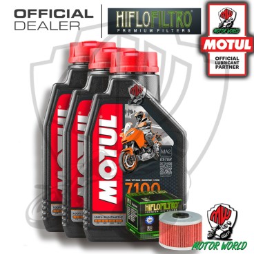KIT TAGLIANDO 3 LITRI OLIO MOTUL 7100 15W50 FILTRO HIFLO ADLY 300 Crossover