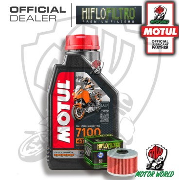 KIT TAGLIANDO 1 LITRO OLIO MOTUL 7100 15W50 FILTRO HIFLO ADLY 300 Crossover