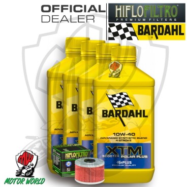 KIT TAGLIANDO 4 LITRI OLIO BARDAHL XTM 10W40 FILTRO HIFLO ADLY 300 Crossover