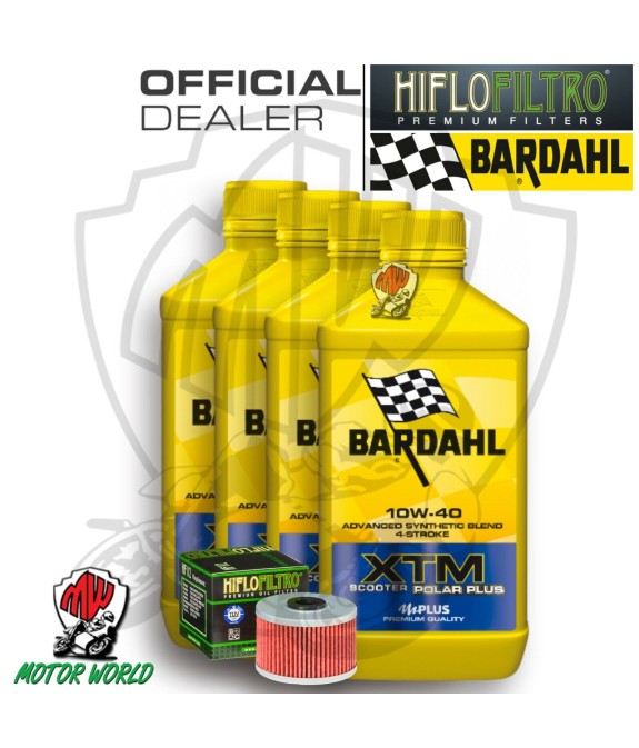 KIT TAGLIANDO 4 LITRI OLIO BARDAHL XTM 10W40 FILTRO HIFLO ADLY 300 Crossover