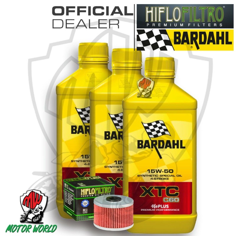 KIT TAGLIANDO 3 LITRI OLIO BARDAHL XTC C60 15W50 FILTRO ADLY 300 Crossover