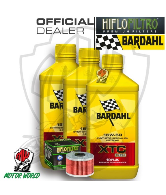 KIT TAGLIANDO 3 LITRI OLIO BARDAHL XTC C60 15W50 FILTRO ADLY 300 Crossover