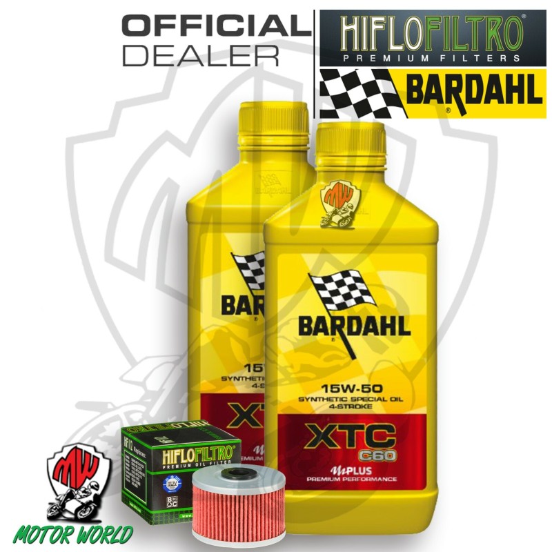 KIT TAGLIANDO 2 LITRI OLIO BARDAHL XTC C60 15W50 FILTRO ADLY 300 Crossover