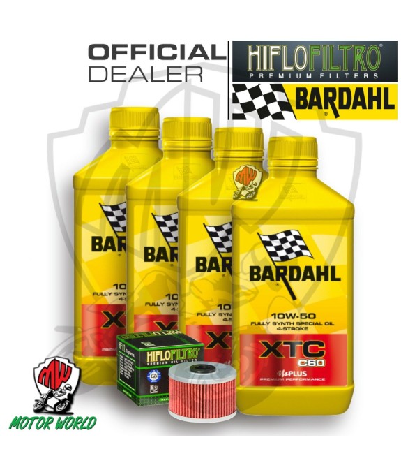 KIT TAGLIANDO 4 LT OLIO BARDAHL XTC C60 10W50 FILTRO ADLY 300 Crossover