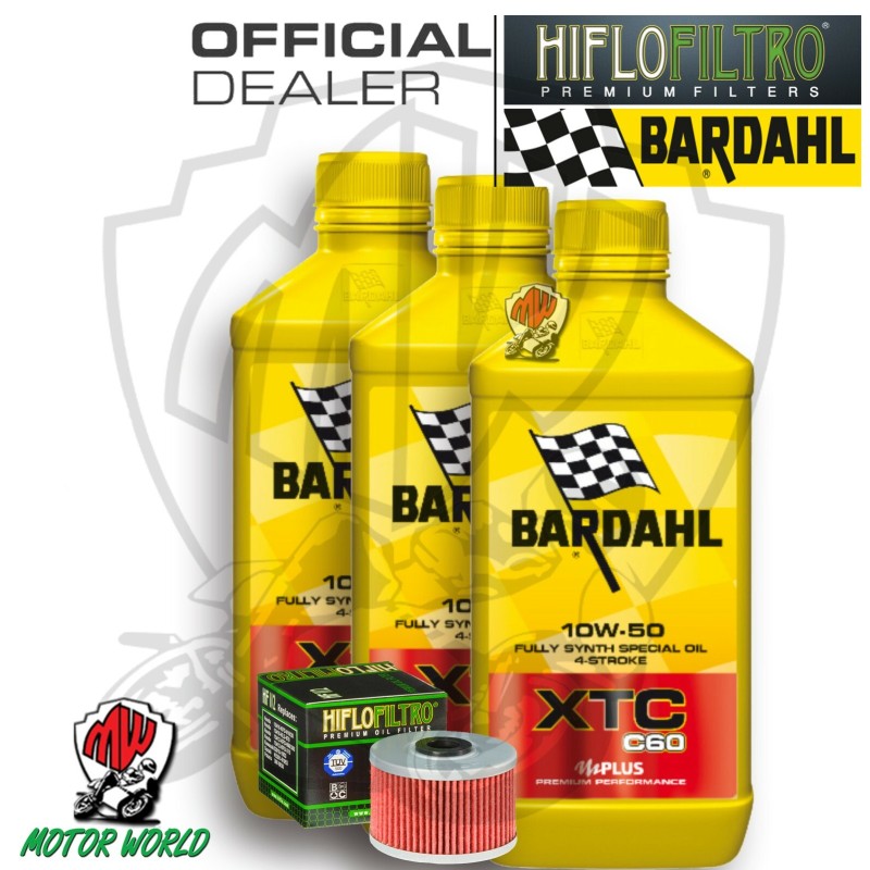 KIT TAGLIANDO 3 LITRI OLIO BARDAHL XTC C60 10W50 FILTRO ADLY 300 Crossover