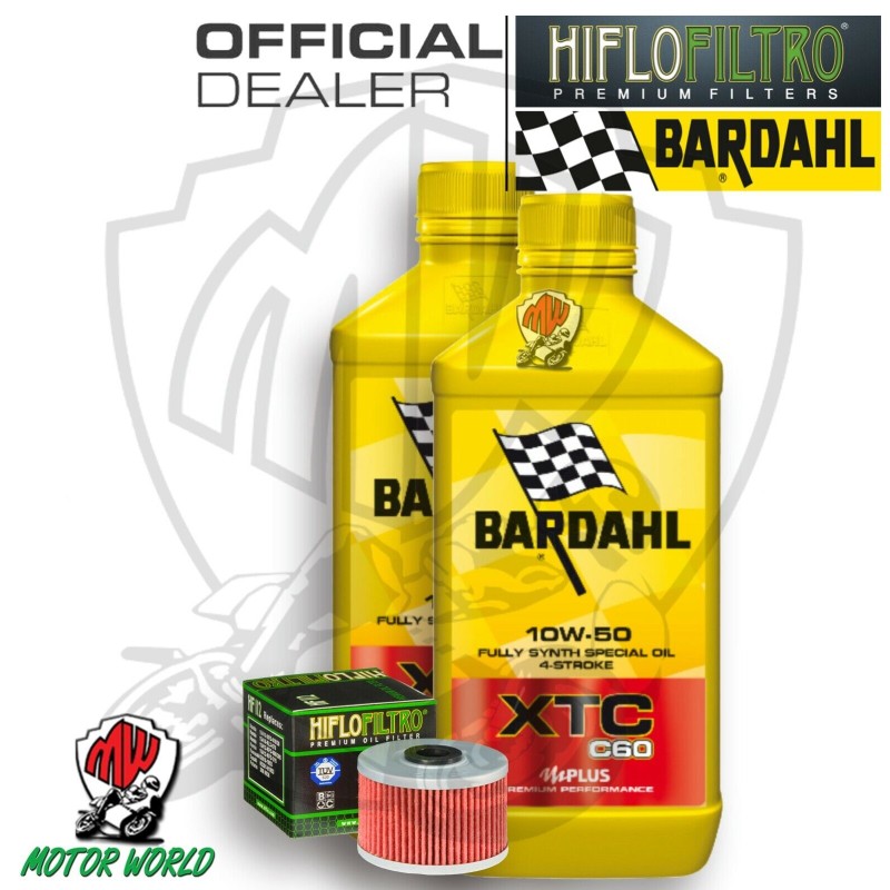 KIT TAGLIANDO 2 LITRI OLIO BARDAHL XTC C60 10W50 FILTRO ADLY 300 Crossover