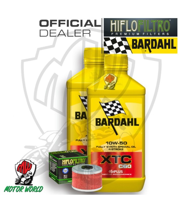KIT TAGLIANDO 2 LITRI OLIO BARDAHL XTC C60 10W50 FILTRO ADLY 300 Crossover