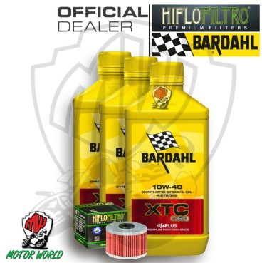 KIT TAGLIANDO 3 LITRI OLIO BARDAHL XTC C60 10W40 FILTRO ADLY 300 Crossover