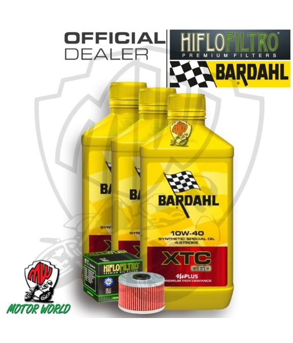 KIT TAGLIANDO 3 LITRI OLIO BARDAHL XTC C60 10W40 FILTRO ADLY 300 Crossover