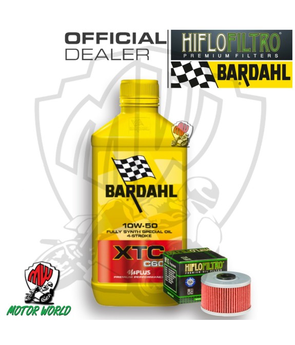 TAGLIANDO 1LT OLIO BARDAHL XTC C60 10W50 FILTRO Kawasaki KX 450 2006 - 2015