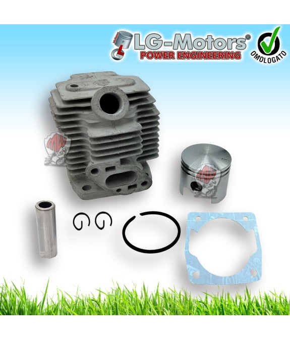 KIT CILINDRO PISTONE FASCE SPINOTTO FERMI ATOMIZZATORE IRRORATORE 25 CC 1,2 HP