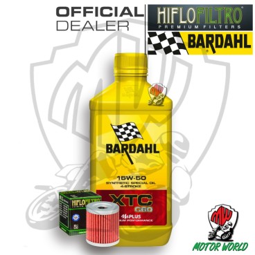 KIT TAGLIANDO 1 LITRO OLIO BARDAHL XTC C60 15W50 FILTRO Suzuki AN 400 Burgman