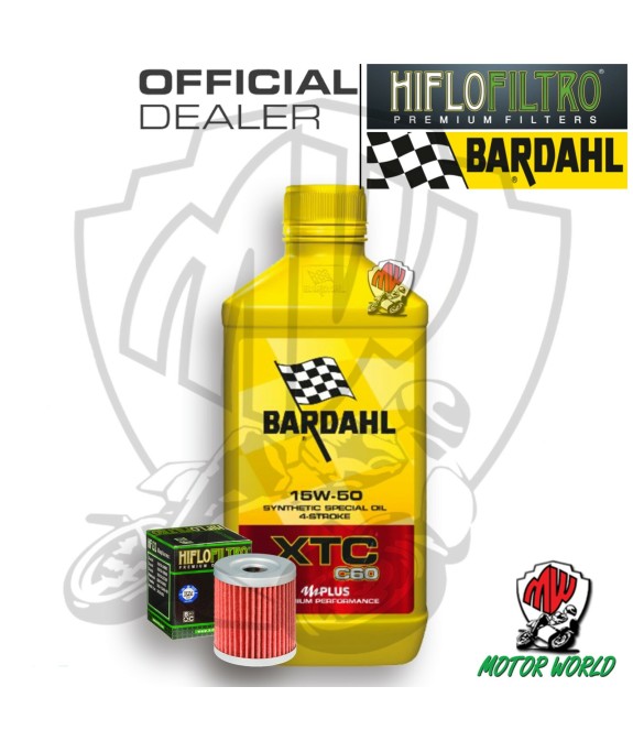 KIT TAGLIANDO 1 LITRO OLIO BARDAHL XTC C60 15W50 FILTRO Suzuki AN 400 Burgman