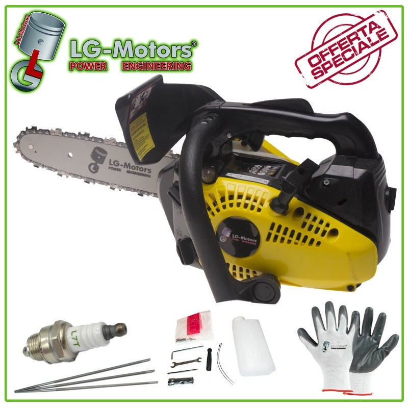 MOTOSEGA A CATENA POTATORE MOTOSERRA PICCOLA CON LAMA DA 25 cm 2 Anni Garanzia