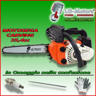 MOTOSEGA A SCOPPIO 25 CC PER POTATURA CON LAMA DA 25CM CARVING LAMA A PUNTA