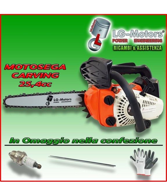 MOTOSEGA A SCOPPIO 25 CC PER POTATURA CON LAMA DA 25CM CARVING LAMA A PUNTA